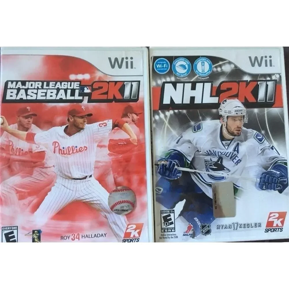 Set Of 2 Wii Games Baseball AndNhl 2 K11‎